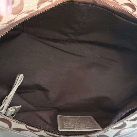 Vintage Coach Legacy Signature C Brown Canvas Top Zip Satchel Bag - Picture 3 of 12